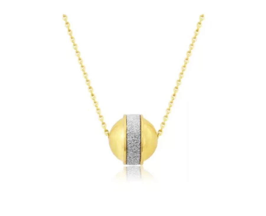 Jewellery 1879 Collection | 9Ct Yellow Gold Glitter Bead Pendant Necklace