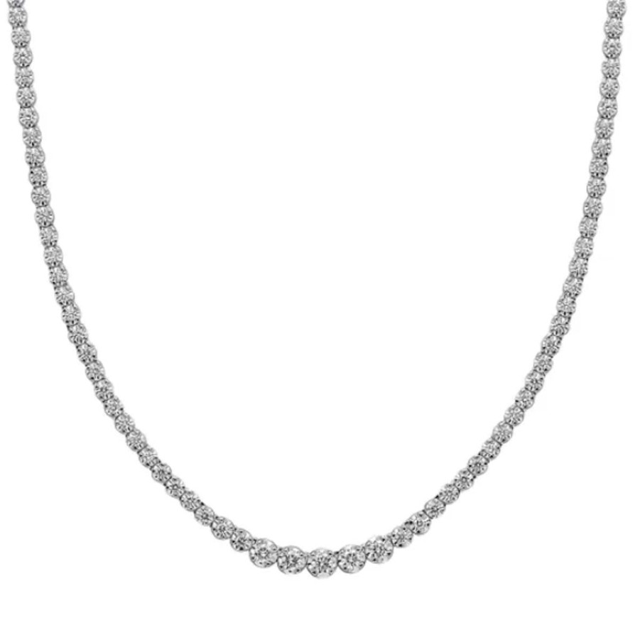 Jewellery 1879 Collection | 18Ct White Gold Graduated Diamond Necklace