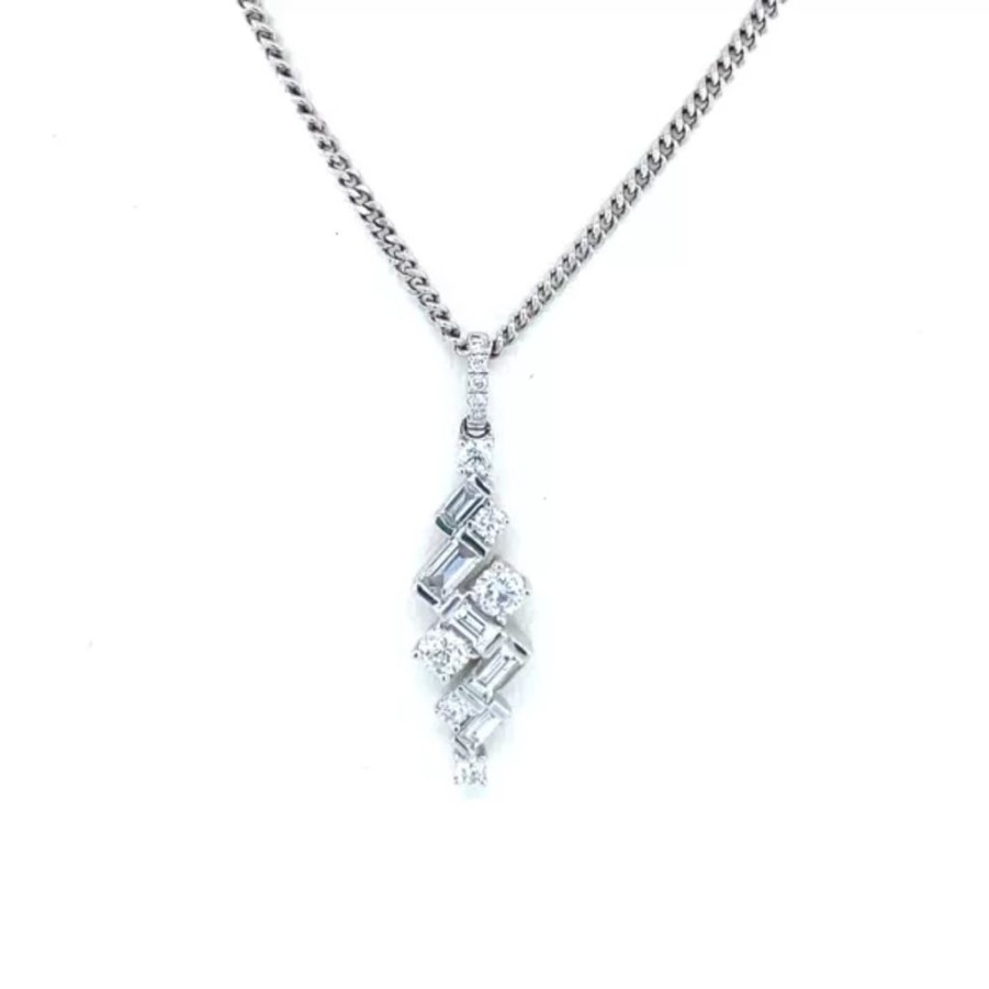 Jewellery 1879 Collection | 18Ct White Gold Diamond Jazz Pendant