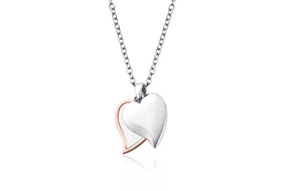 Jewellery Clogau | Clogau Cwtch Double Heart Drop Pendant