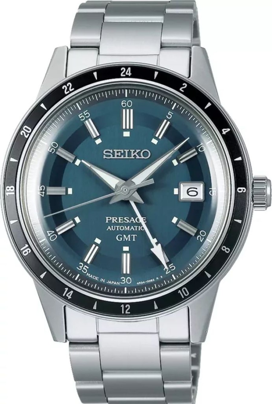 Watches Seiko | Seiko Presage 'Petrol Blue' Style 60S Road Trip Gmt Ssk009J1