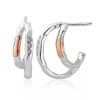 Jewellery Clogau | Clogau Ripples Half Hoop White Topaz Earrings