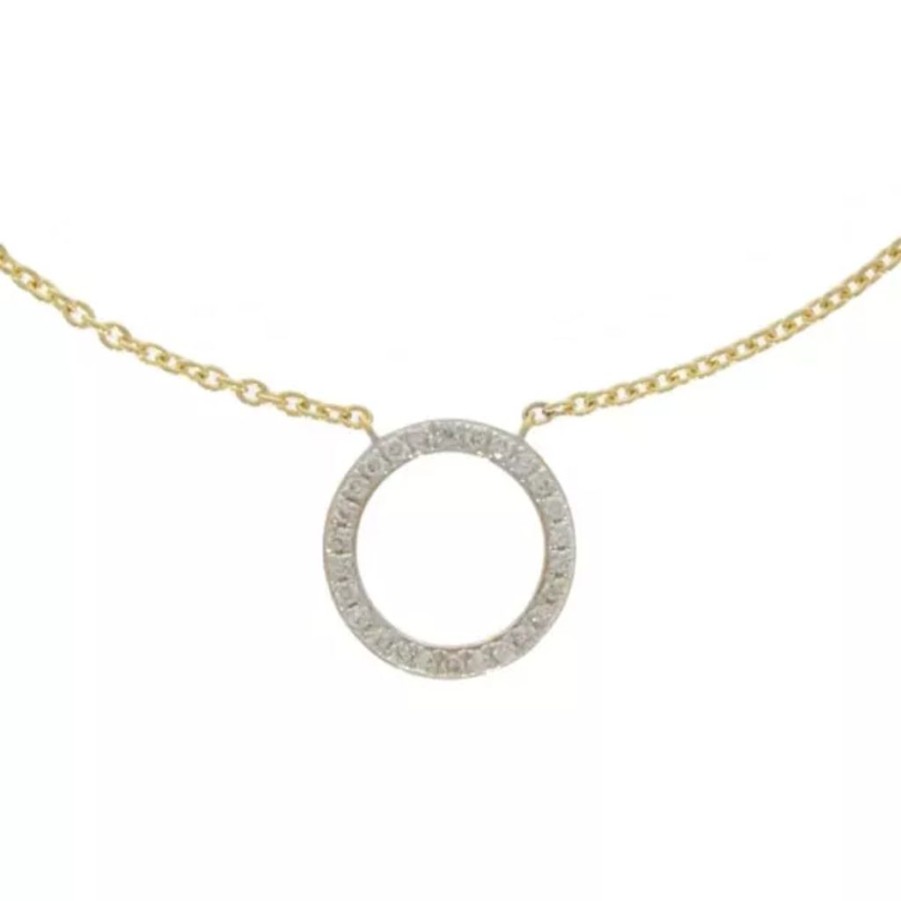 Jewellery 1879 Collection | 18Ct Yellow Gold 18Ct Diamond Open Circle Pendant