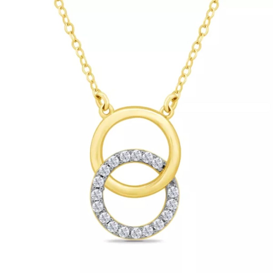 Jewellery 1879 Collection | 9Ct Yellow Gold Interlocking Diamond Circle Necklace