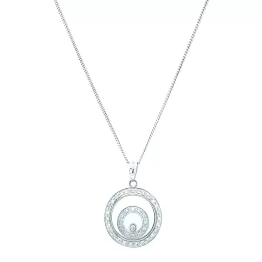 Jewellery 1879 Collection | 18Ct White Gold Floating Diamond Pendant