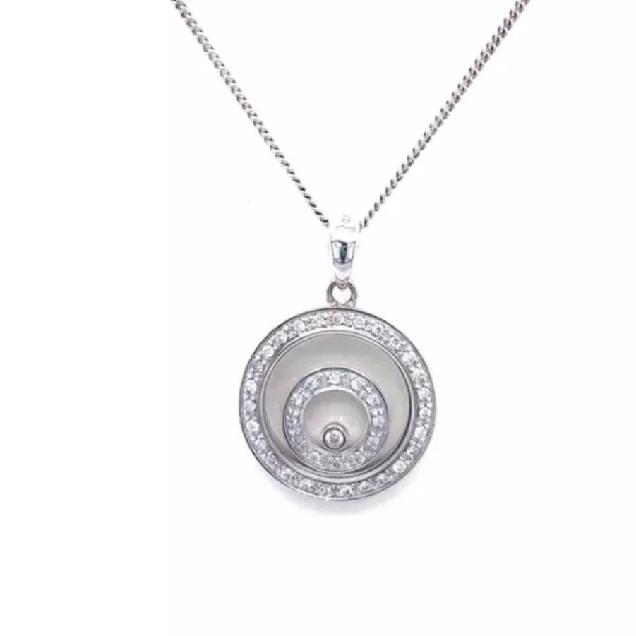 Jewellery 1879 Collection | 18Ct White Gold Floating Diamond Pendant